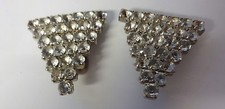 Antique Vintage Child Victorian Edwardian Clear Rhinestone Shoe Buckles Clip