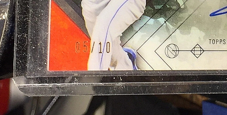 2014 Bowman Platinum Zack Wheeler auto/uniform patch rare 05/10 Mets!! - Image 3 of 3