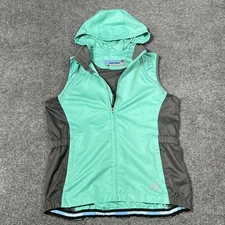 Novara Vest Womens Medium Green Cycling Full Zip Mesh Back Breathable