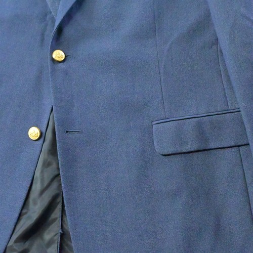 Vtg Stafford 46L Blue Gold Button Mens Blazer Sport Coat Jacket - Picture 3 of 12