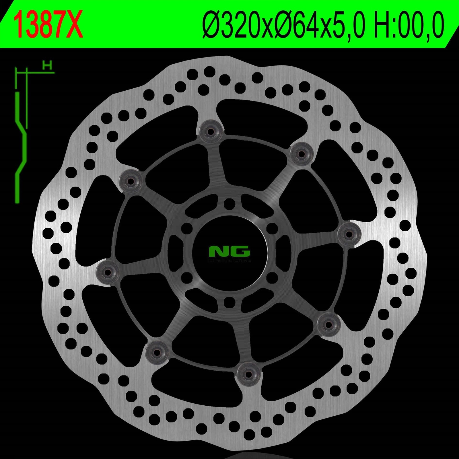 Disque de frein avant NG pour moto BMW S1000RR 2015 et Moto Guzzi 1400