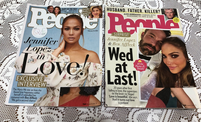 People Magazine Issues JLO In Love & JLO And Ben Affleck Wedding At Last! 2022
