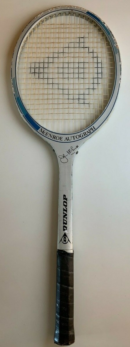 Raquette De Tennis Vintage Dunlop McEnroe Autograph Avec Housse