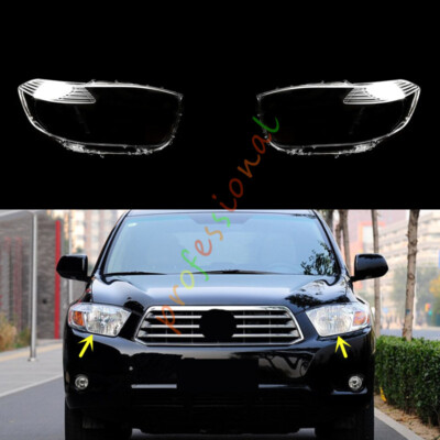 For Toyota Highlander 2007-2010 Both Side Headlight Lens Cover Replace 