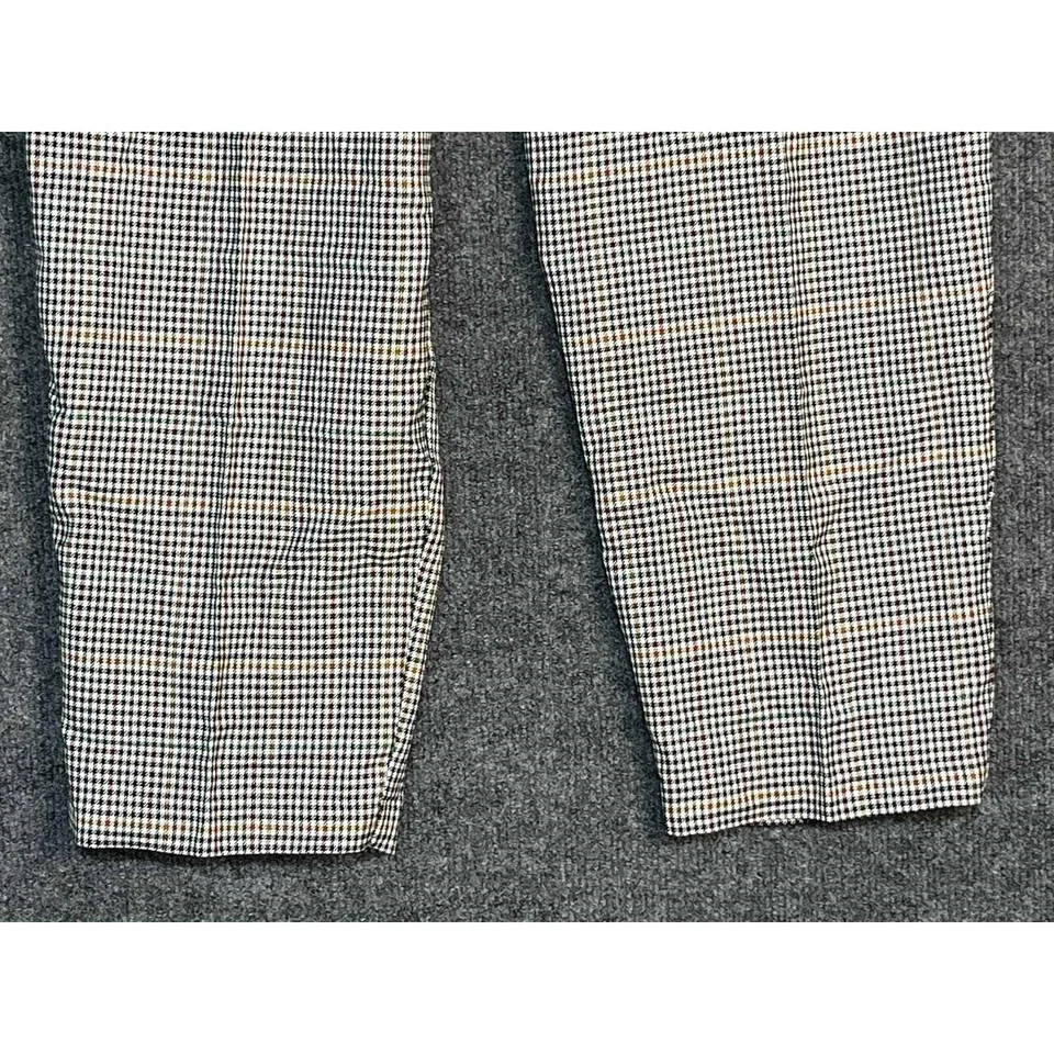 Vintage Fundamental Things Pants Checked High Rise Baggy Leg Belt Womens Size 14 - Image 2 of 4