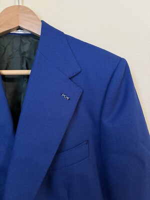 Husbands Paris Ferry Single Breasted Jacket Blazer Cobalt Blue 52
