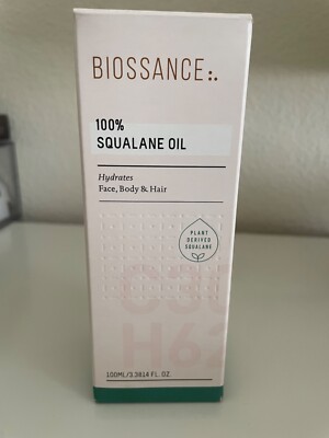 Biossance 100% Squalane Oil Body, Face & Hair Full Size 3.38oz/100mL