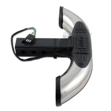 BRAND NEW UNIVERSAL STEEL CHROME HITCH REAR TOW TRAILER LED BACK STEP BAR 1PCS