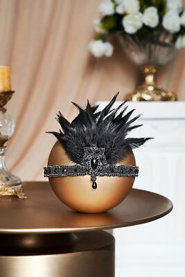BABEYOND 1920s Flapper Headpiece 20s Carnival Feather  display picture 3