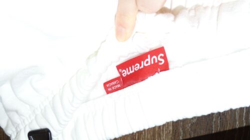 SUPREME SMALL BOX LOGO WHITE CARGO PANTS SWEATPANTS SIZE S | eBay