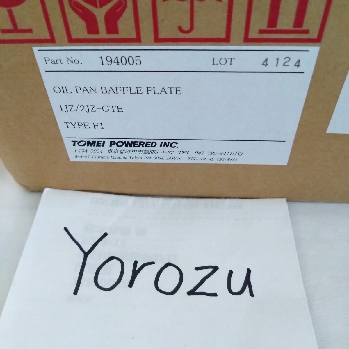 Tomei Powered Oil Pan Baffle Plate Type F1 Jzx110 Jzs161