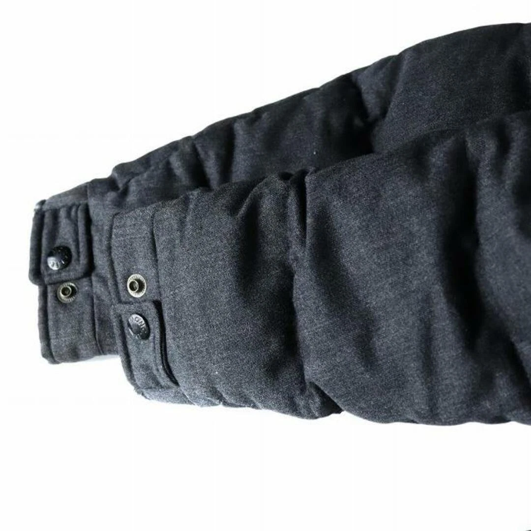 Moncler MONTGENEVRE piumino zip cappuccio manica lunga logo patch 2 grigio u