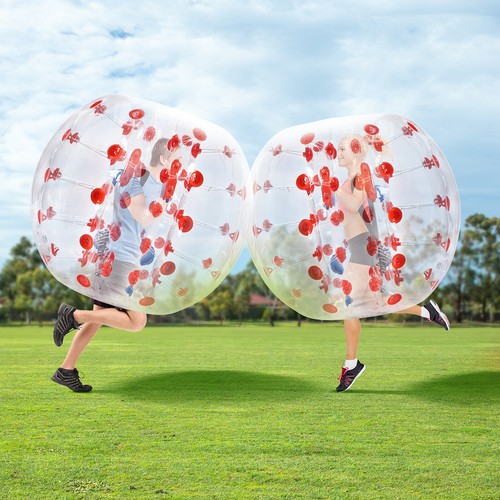 VEVOR 1,2m Bumper Ball Bubble Soccer Zorb Aufblasbarer Stoßball Rote Punkte - Bild 8 von 12