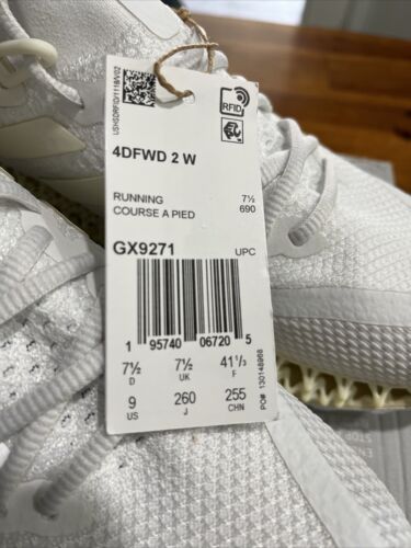 New Adidas 4DFWD 2 W Running Training Sneakers White Cream New Womens Size 9 - Picture 5 of 13