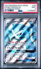 PSA 9 MINT Metagross GX Full Art 139/145 Guardians Rising Pokemon TCG on eBay