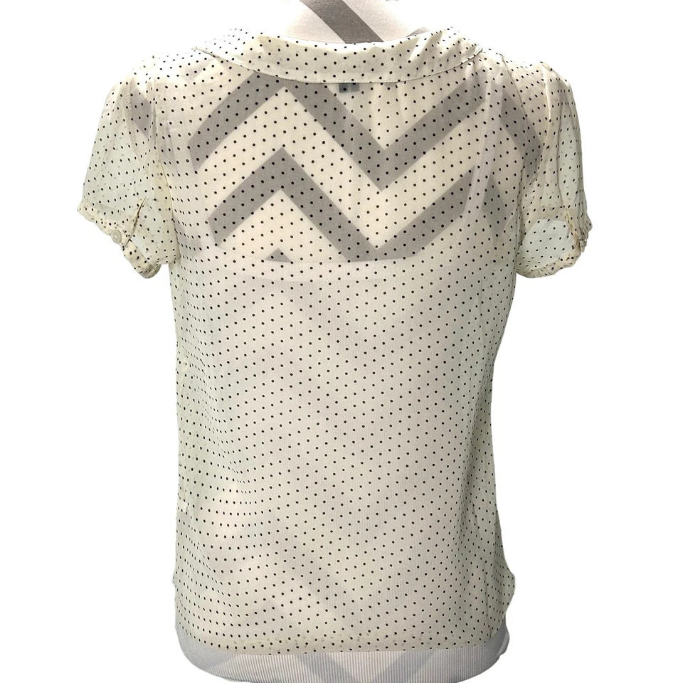 Blusa para mujer American Eagle lunares cuello Peter Pan S P transparente Foto 2 de 4