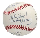 Harry Caray Chip Caray Skip Caray Signed Multi Inscribed NL Baseball Beckett LOA