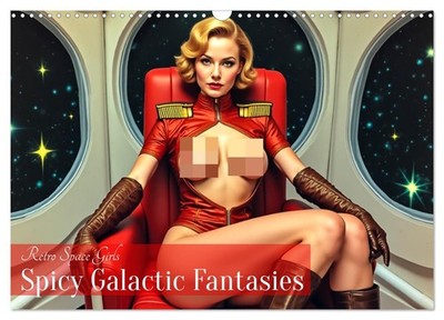Retro Space Girls - Spicy Galactic Fantasies (Wandkalender 2027 DIN A3 quer), CA