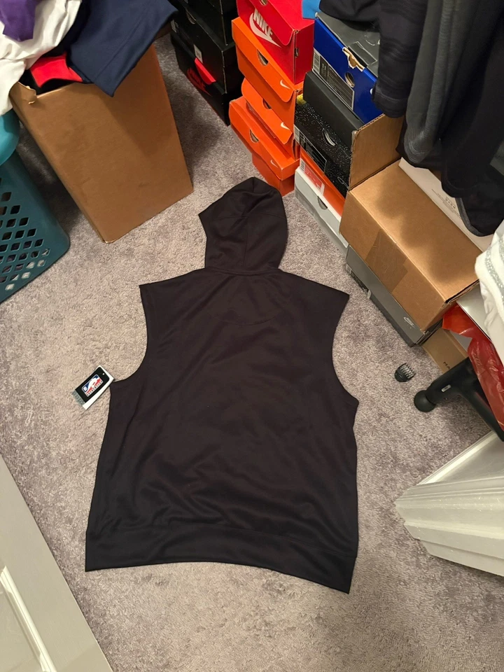 Nike NBA Authentic Suns Sleeveless Hoodie Size L Men's Black NWT RARE!! DBOOK - Image 3 of 4