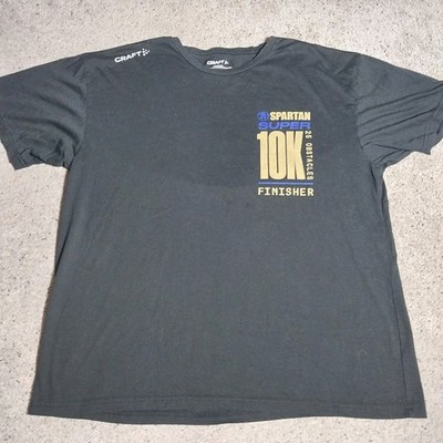 Spartan Race Craft Super 10K Finsher T Shirt Mens XL Black