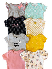 Baby Girl Newborn Tee Shirts Short Sleeve Bodysuits Clothes Lot Minnie Mouse