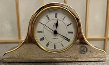 1995 International Silver Co. Silverplated Desk Mantel Clock Heavy *WORKING*