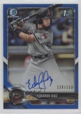 2018 Bowman Chrome Prospect Blue Refractor /150 Eduardo Diaz #BCPA-ED Auto 01l2
