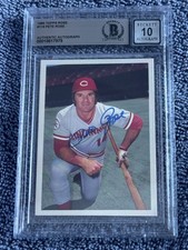 1985 Topps PETE ROSE SIGNED AUTO BAS Beckett 10 Cincinnati Reds