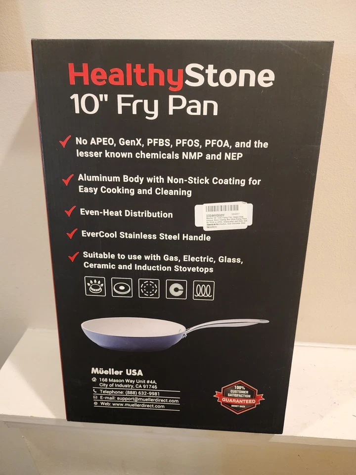 Mueller Frying Pan, Heavy Duty German Stone Coating Non-Stick 10 Inch●Sealed● - Image 2 of 4
