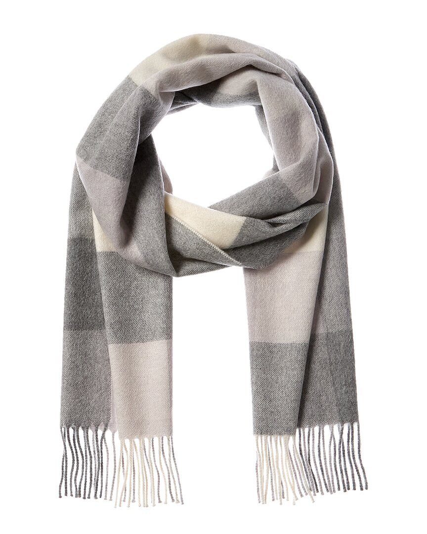 Женский кашемировый шарф в клетку Buffalo Graded от Phenix серого цвета 9790₽