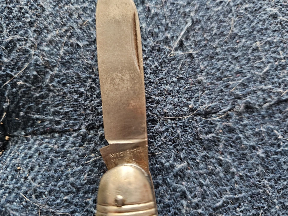 Navaja de bolsillo vintage Japón Mitsuboshi mini camping utilitaria 8 herramientas Mitsubishi  Foto 4 de 4