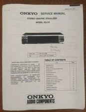 Onkyo EQ-35 Equalizer Service Manual Photocopy