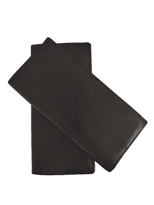 2 Genuine Leather Passport Travel Checks  Wallet Case Organizer Black Vintage 