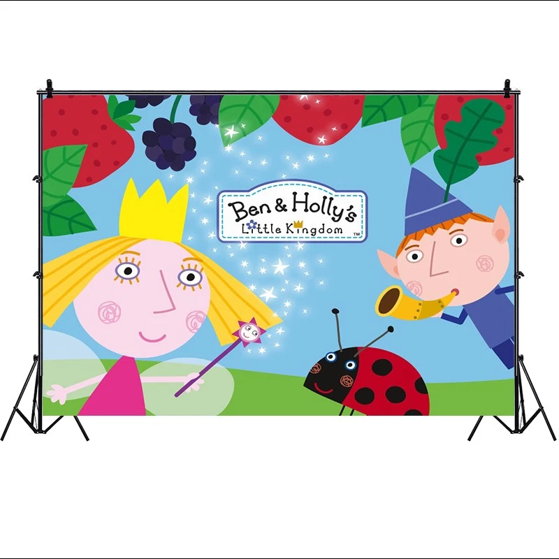 Ben And Holly Backdrop Kids Birthday Party Decorations Photo Background Banner - Image 3 of 4