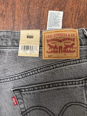 Levi's 501 Original Jean Women's 31 x 30 Gray Denim