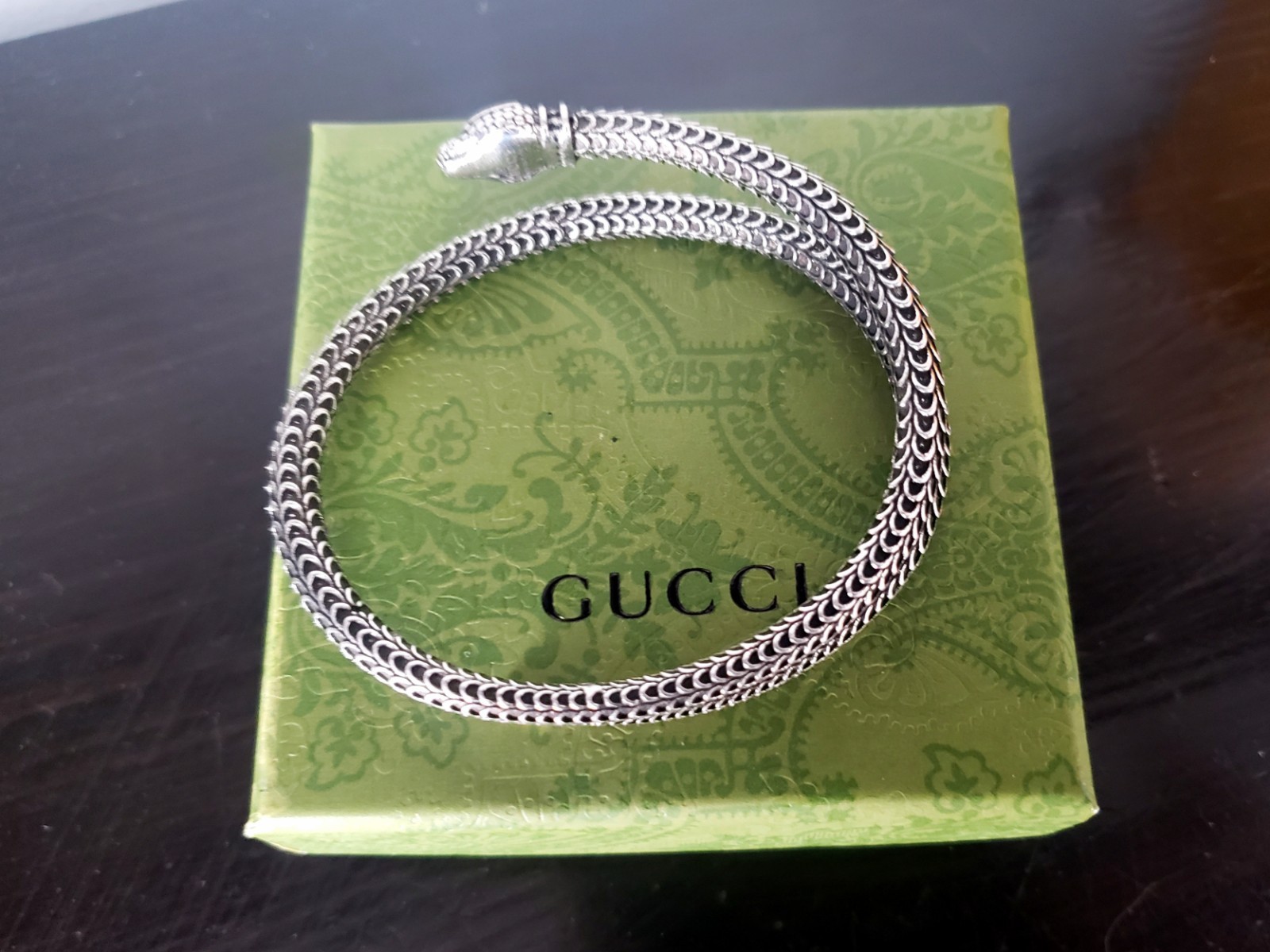 Gucci Sterling Silver Snake Bracelet With Box/papers thumbnail 2