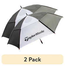  2 Pack  68-Inch Auto Open Vented Golf Umbrella, Black/White