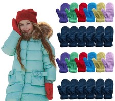 Kids Warm Winter Colorful Magic Stretch Gloves Mittens 2-5 Age Kids 24 PK B