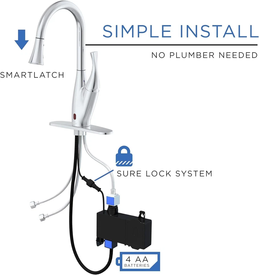 Кухонный кран с активацией движения Bio Bidet от Bemis FLOW X — матовый никель - Изображение 3 из 4