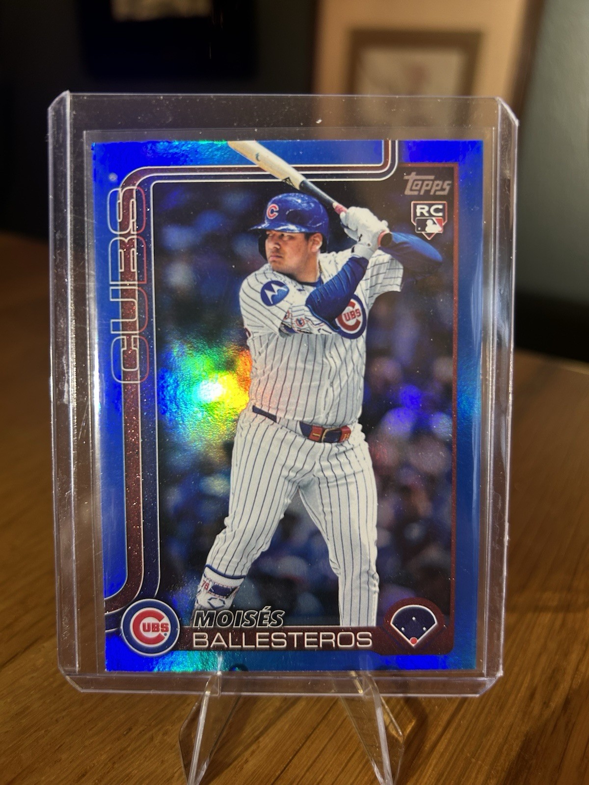 2025 Topps Update Series Moises Ballesteros #US262 Blue Rainbow Foil /150 (RC)