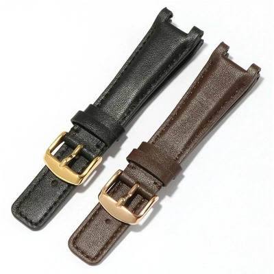 Leather Band for Gu-cci YA1332 YA1333 YA1335 Series Black Concave Wrist Bracelet