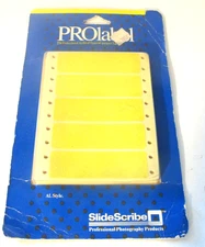 Vintage  PROlabel Yellow Sticker 250 Archival Labels Slide Scribe NOS