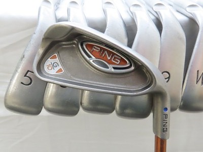 Used Ping G-10 Blue Dot Iron Set 4-PW,UW Ping AWT Regular Steel Shafts R