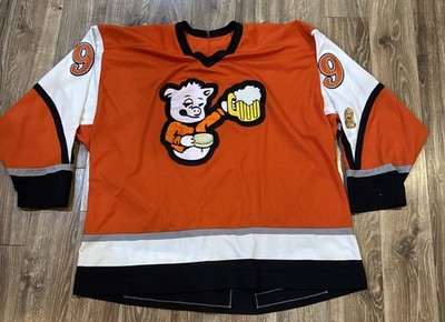 Rare Vintage The Simpsons Greasy Joe s Bbq Pit Hockey Jersey Men's XXL Custom