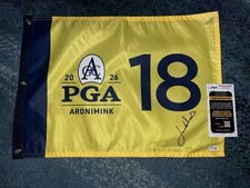 Jordan Spieth Signed Official 2026 PGA Championship Flag Aronimink GC JSA #4