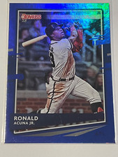 2020 Panini Donruss Blue Foil #170 Ronald Acuna Jr. Atlanta Braves