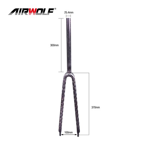 12K Road Bike Fixed Gear Bicycle Carbon Forks Fork Threadless 1"(25.4mm) 700C - Picture 3 of 12