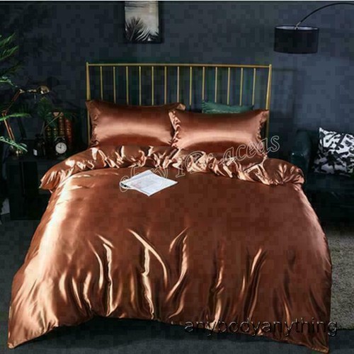 Summer Washed Real Silk Bedding Quilt Duvet Cover Pillowcases Sheet Set Ice Silk - 第 11/19 張圖片