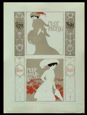 ART NOUVEAU WOMEN, ALEARDO TERZI - 1910 LITHOGRAPH - FASHION, MODE