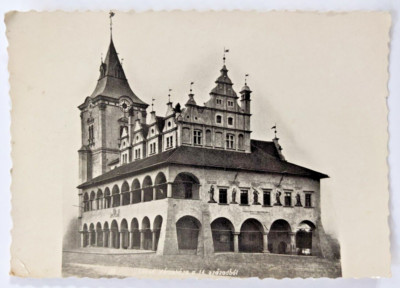 Old Town Hall Levoča Slovakia Vintage RPPC Postcard 15th Century Gothic Building